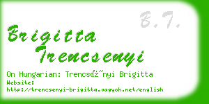 brigitta trencsenyi business card